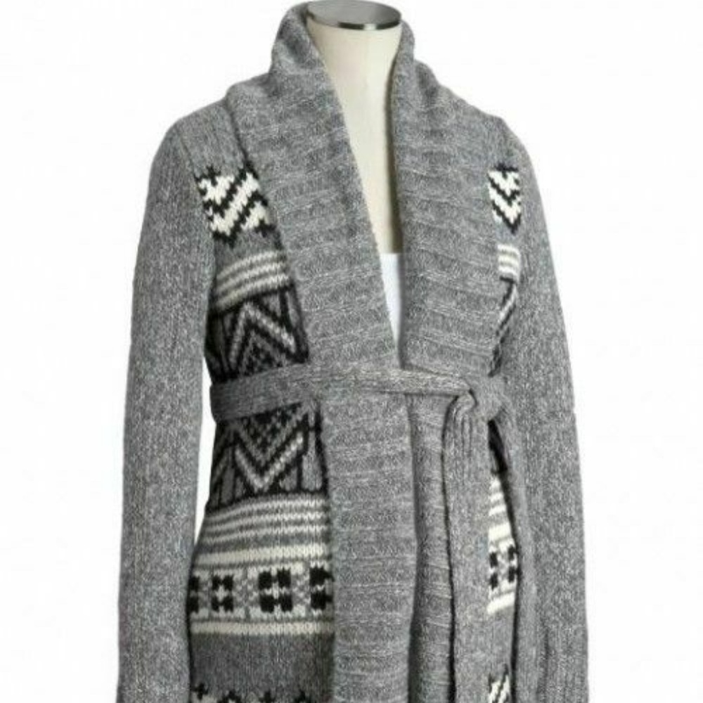 Old Navy Draped Front Cardigan Sweater - B & W